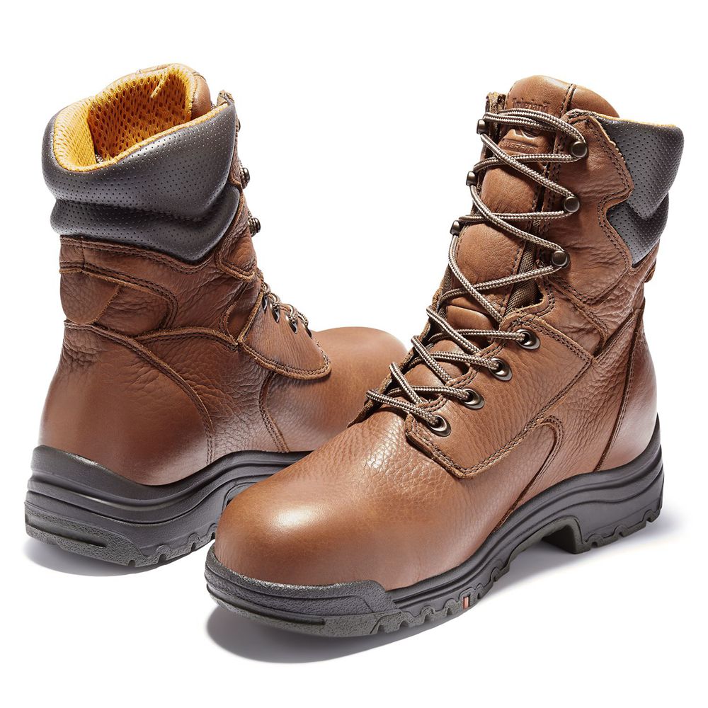 Botas de Trabajo Masculino - Timberland Pro® Titan® 8\" Alloy Toe - KHPSZ1325 - Marrom